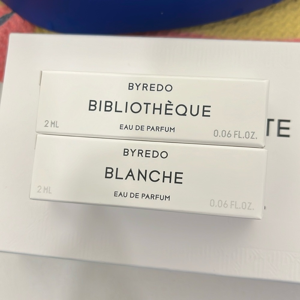 Byredo 2ml Bibliothèque and Blanche